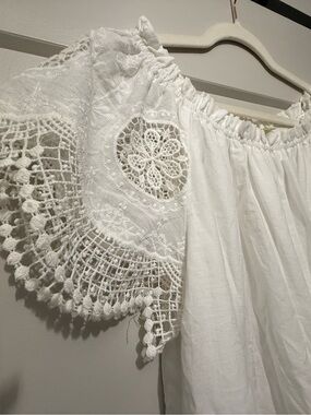 White Crochet Lace Off-Shoulder Dress